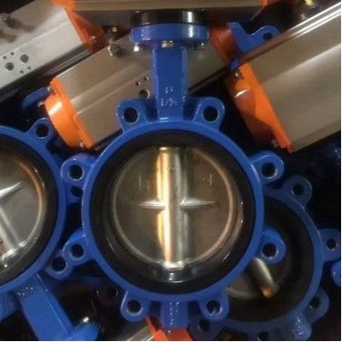 Résistant à l'eau PN10 PN16 Rubber Seal Lug Type Butterfly Valve Lt Type Worm Actionné