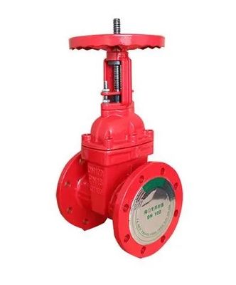 DN150 Valve manuelle de porte de lutte contre l'incendie à flanc en fer ductile pour le contrôle du débit d'eau