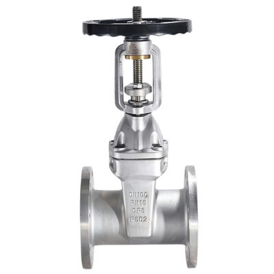 DN150 6 pouces ANSI Classe 150 CF8M en acier inoxydable en hausse de la tige de la roue à main de la soupape de porte de la bride