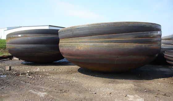 Taille personnalisée Tête de plat 1000 mm 6 mm Tête d'hémisphère en acier doux