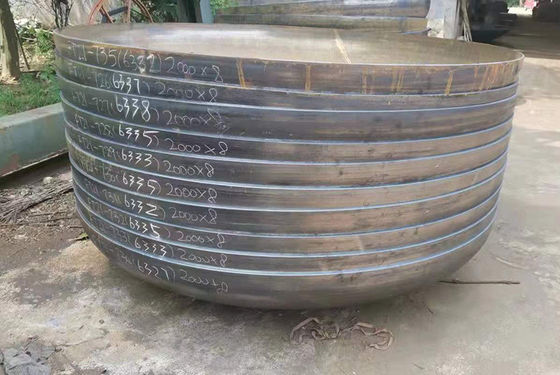 Taille personnalisée Tête de plat 1000 mm 6 mm Tête d'hémisphère en acier doux