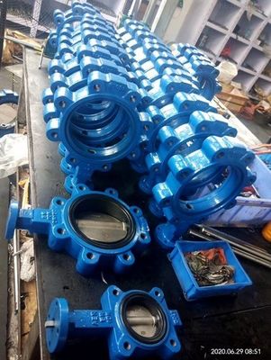 Valve papillon à basse température avec structure en fer ductile et tige en acier inoxydable