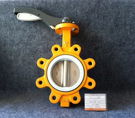Résistant à l'eau PN10 PN16 Rubber Seal Lug Type Butterfly Valve Lt Type Worm Actionné