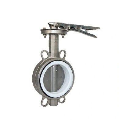 Valve de papillon en acier inoxydable sanitaire avec poignée d'excellent