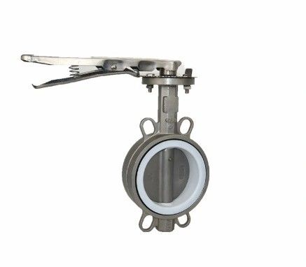 Valve de papillon en acier inoxydable sanitaire avec poignée d'excellent