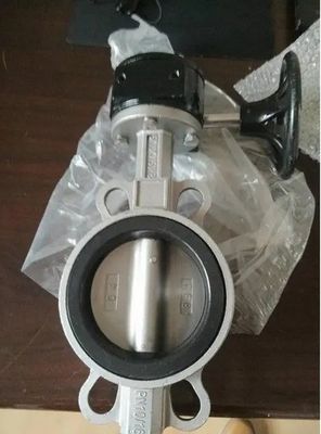 Valve de papillon en acier inoxydable sanitaire avec poignée d'excellent