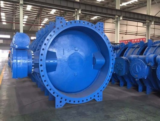 Valve à papillon à double flanc excentrique en fonte pour utilisation manuelle dans l'industrie