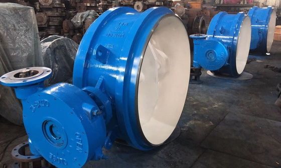 Valve à papillon à double flanc excentrique en fonte pour utilisation manuelle dans l'industrie