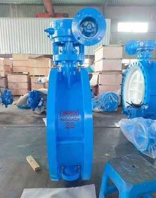Valves à papillon à double flanc excentrique à siège résilient avec fonctionnement manuel