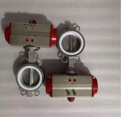 Valve à papillon pneumatique personnalisée pour les applications industrielles à température normale