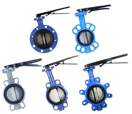 Matériau de scellé en PTFE Ductile Iron Worm Gear Electric Lug Butterfly Valve pour le secteur industriel