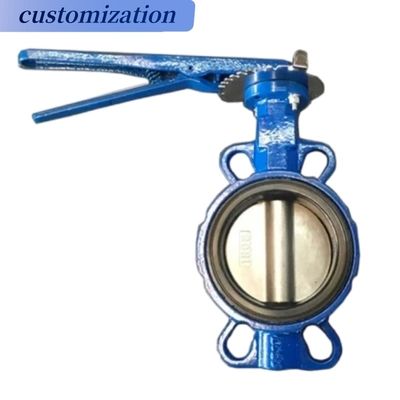 Vendre CF8 Di Ci EPDM PTFE fort acide ductile fer à levier fonctionné gaufre soupape papillon