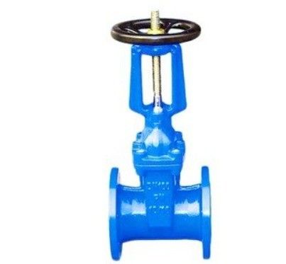 Valve hydraulique de sortie de porte de type flange en fonte avec tige montante et siège élastique