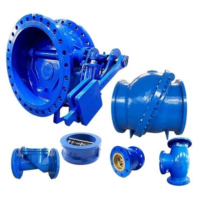 DN150 PN16 PN25 Valves de fer ductile à étanchéité dure et équipement avec actionneur pneumatique