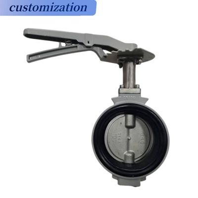 Valve papillon à roue manuelle en aluminium à température moyenne avec conception de la structure du diaphragme