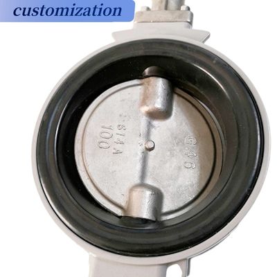 Valve papillon à roue manuelle en aluminium à température moyenne avec conception de la structure du diaphragme
