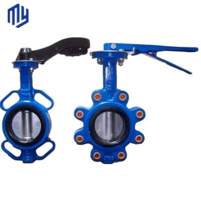 OEM Support 6 pouces Lug Butterfly Valve avec roulement de ver en acier inoxydable et roue de manette