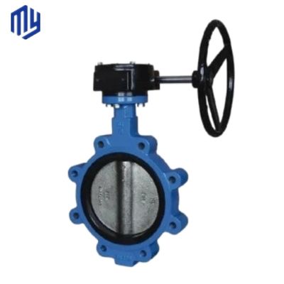 OEM Support 6 pouces Lug Butterfly Valve avec roulement de ver en acier inoxydable et roue de manette