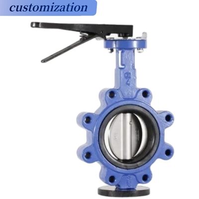 OEM Support 6 pouces Lug Butterfly Valve avec roulement de ver en acier inoxydable et roue de manette
