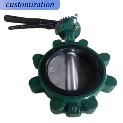 Valve à papillon à diaphragme en acier inoxydable à température moyenne