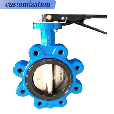 Valve à papillon à diaphragme en acier inoxydable à température moyenne