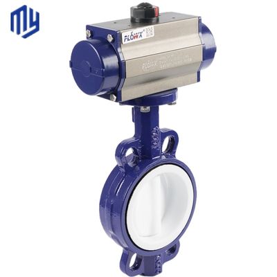 Matériau de scellement en PTFE durable souple soupape papillon en fer ductile avec engrenage de ver en acier inoxydable