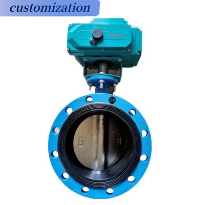 Matériau de scellement en PTFE durable souple soupape papillon en fer ductile avec engrenage de ver en acier inoxydable