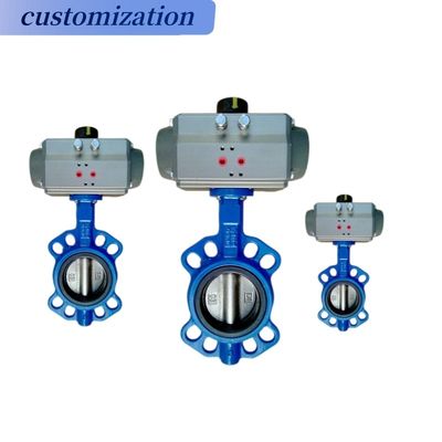 Matériau de scellement en PTFE durable souple soupape papillon en fer ductile avec engrenage de ver en acier inoxydable