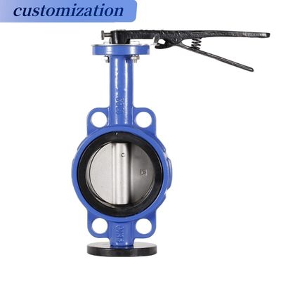OEM Port Taille Levier Opéré Plein PTFE revêtu Concentrique DIN BS contrôle soupape papillon