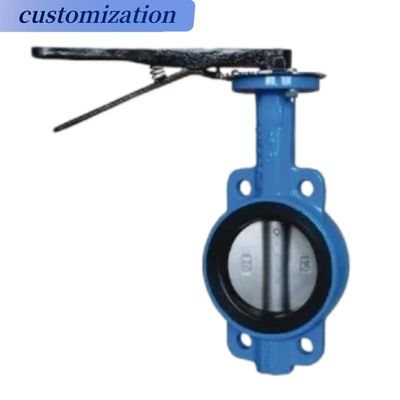 OEM Port Taille Levier Opéré Plein PTFE revêtu Concentrique DIN BS contrôle soupape papillon