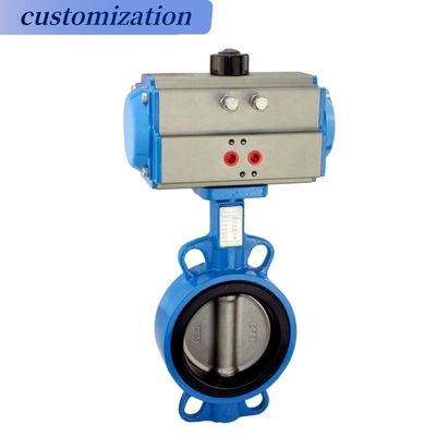 OEM Port Taille Levier Opéré Plein PTFE revêtu Concentrique DIN BS contrôle soupape papillon