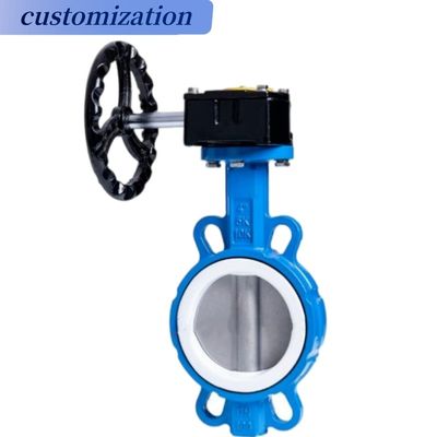 OEM Port Taille Levier Opéré Plein PTFE revêtu Concentrique DIN BS contrôle soupape papillon