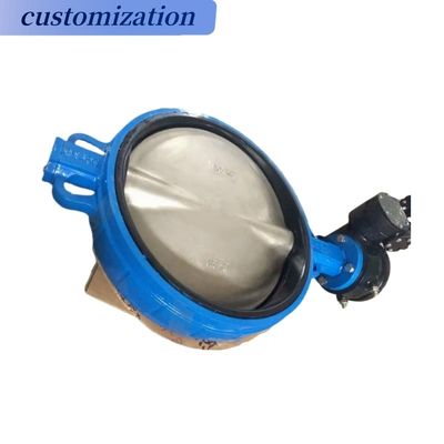 OEM Port Taille Levier Opéré Plein PTFE revêtu Concentrique DIN BS contrôle soupape papillon