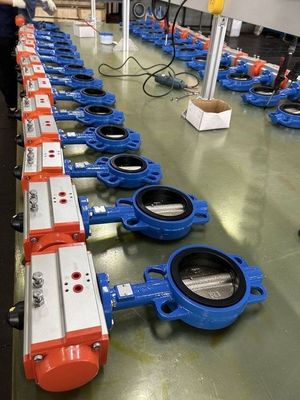 Soutien personnalisé ODM EPDM L'actionneur pneumatique revêtu d'un revêtement de type Wafer contrôle de la soupape papillon