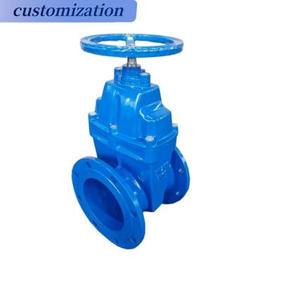 Valve d'entrée d'eau PN16 standard DIN avec coin en caoutchouc et carrosserie en fer ductile GGG50