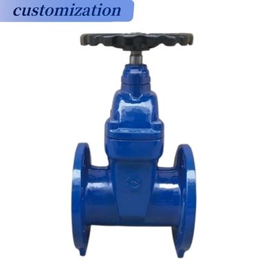 Valve d'entrée d'eau PN16 standard DIN avec coin en caoutchouc et carrosserie en fer ductile GGG50