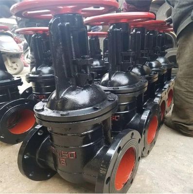 Industrie 100 mm vanne de porte WCB en fonte avec tige ascendante et siège métallique en cuivre en laiton