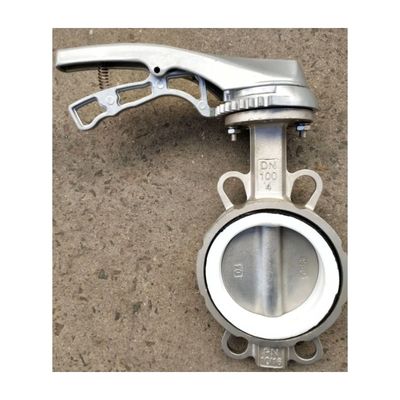 Type de plaquette soupape papillon en acier inoxydable Certificat complet ISO 5211 et support OBM