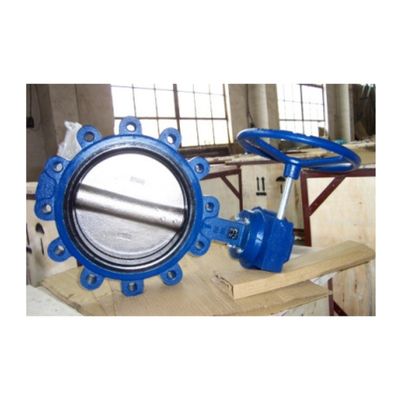 Ventilateur à papillon à double bride à gaz avec siège EPDM/NBR et manche de presse en fer ductile en fonte