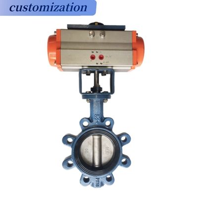 Classe 150 Ventilateur papillon pneumatique en acier inoxydable pour régulation de la température normale