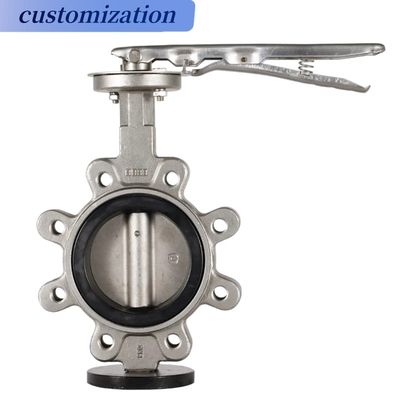 Structure du diaphragme soupape de papillon en fer ductile industriel avec disque en aluminium en bronze
