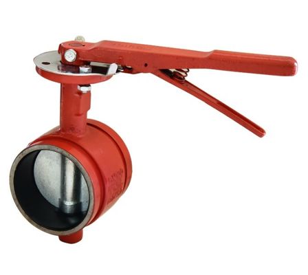 Ventilateur papillon à basse température en caoutchouc revêtu de disque à extrémité rainurée avec corps en fer ductile