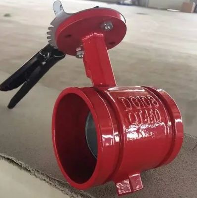 Valve à papillon à rainures manuelles CF8/CF8m en fonte/acier avec fonctionnement manuel durable