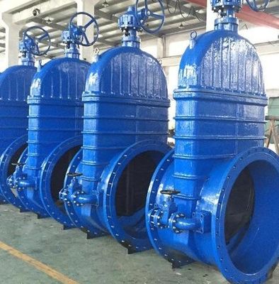 Valve de porte à cloison en fer ductile de grande taille à flèche pour l'eau longue durée de vie