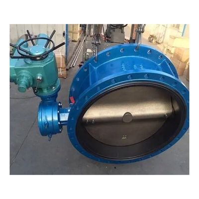 Structure du diaphragme DN1200 engrenage à vers de fer moulé Flange papillon soupape pour l'industrie