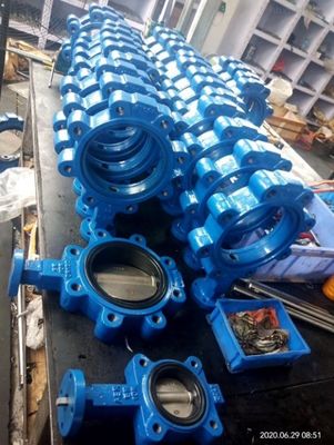 EPDM siège souple levier d'étanchéité fonctionné Wafer Lug soupape papillon avec des options personnalisées