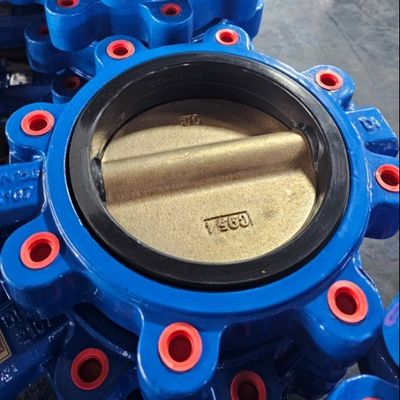 Matériau de la carrosserie Fer ductile GGG50 soupape papillon Wafer Flanged Lug Norme d'eau