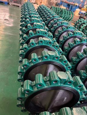 Matériau de la carrosserie Fer ductile GGG50 soupape papillon Wafer Flanged Lug Norme d'eau