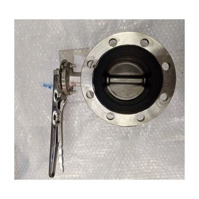 Valve à papillon à double bride en acier inoxydable pour les médias pétroliers et industriels