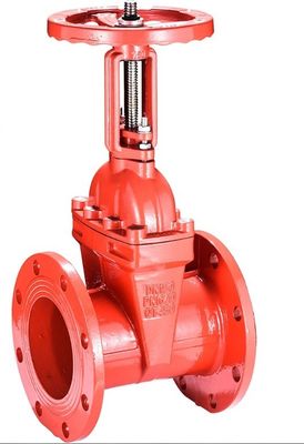 DN150 Valve manuelle de porte de lutte contre l'incendie à flanc en fer ductile pour le contrôle du débit d'eau